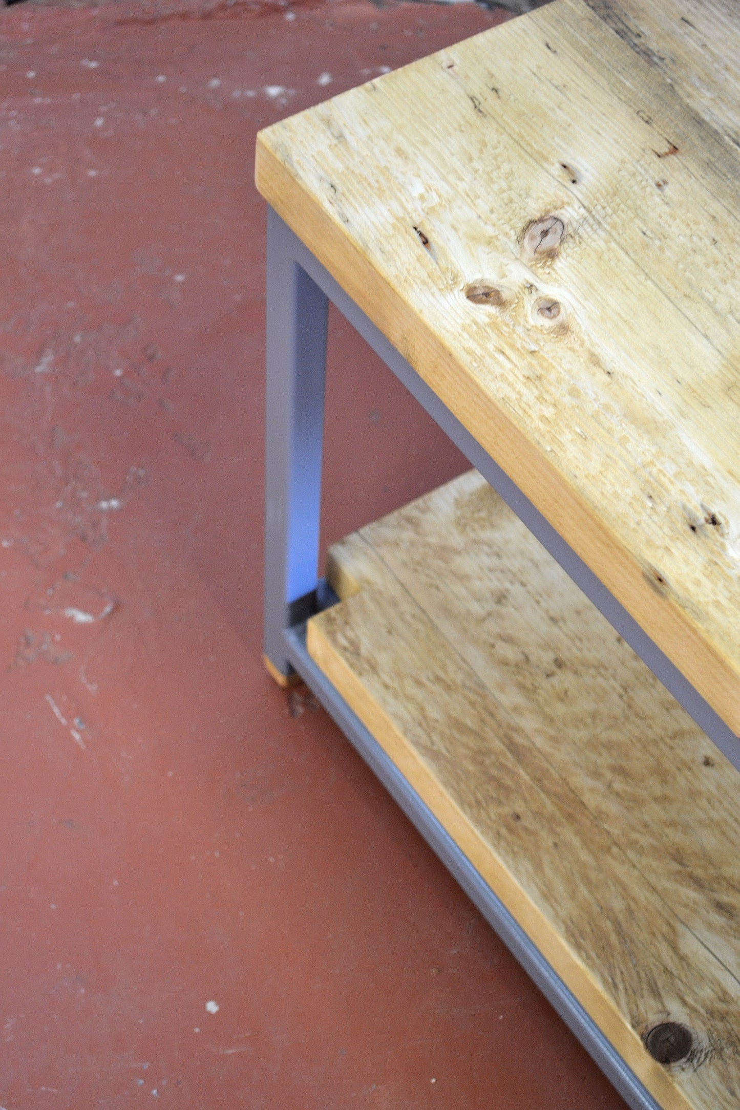 Industrial Coffee Table with Shelf
