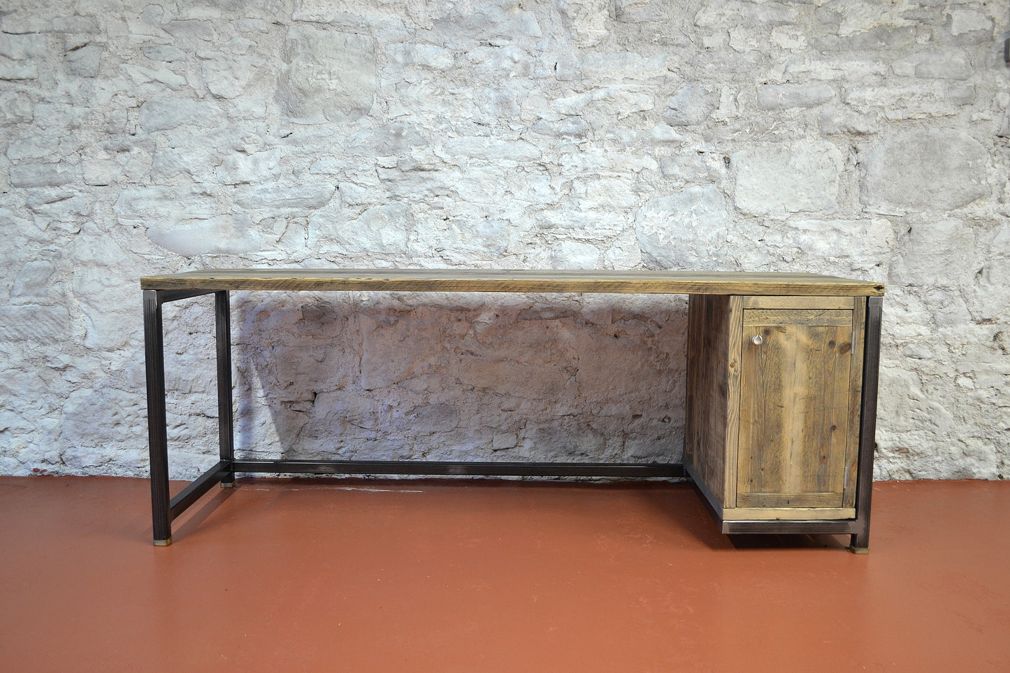 Industrial Desk with Cabinet