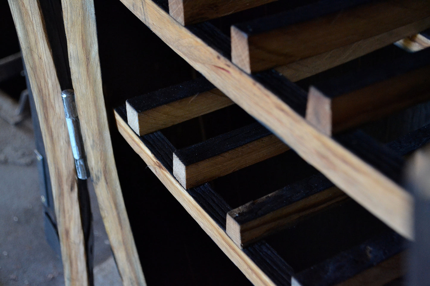 Whisky Barrel Drinks Cabinet with Bottle Rack