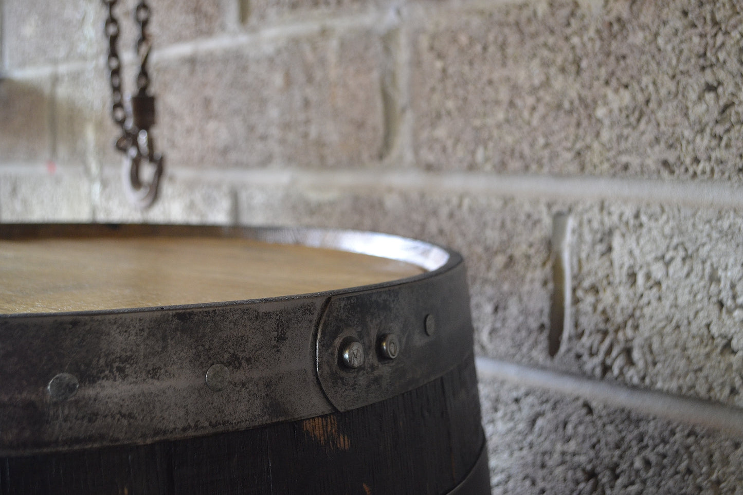 Whisky Barrel Drinks Cabinet with Shelf