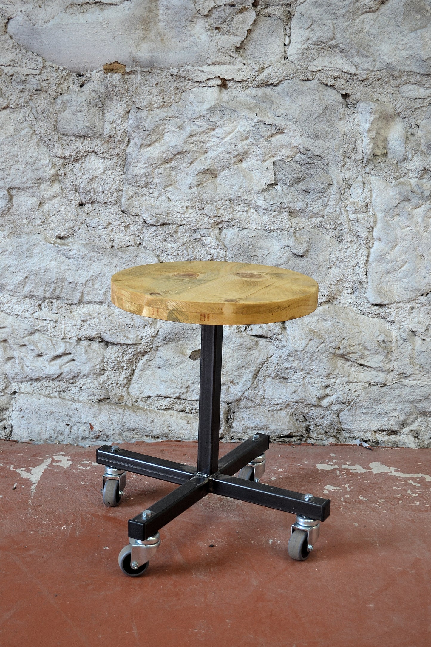 Industrial Stool on Castors