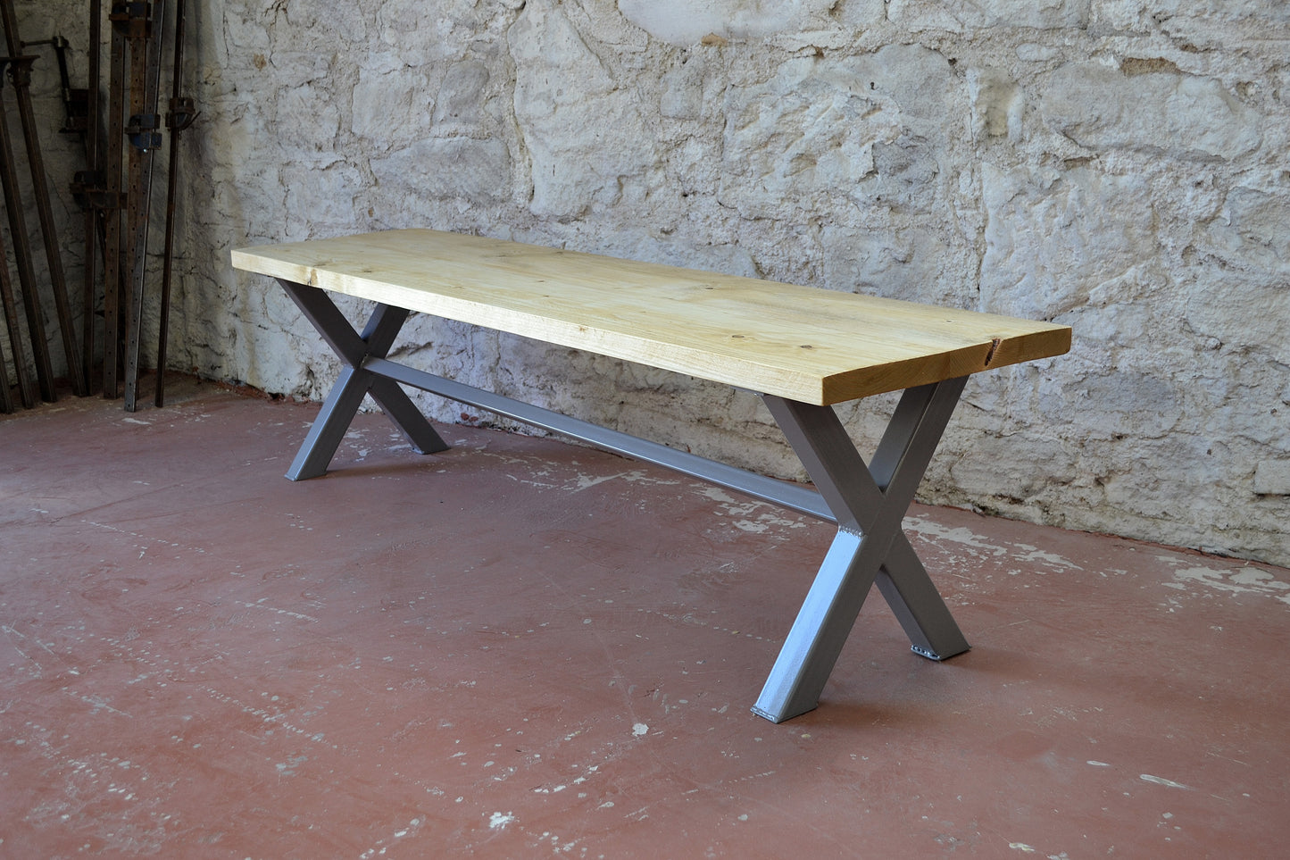 Industrial X Frame Bench