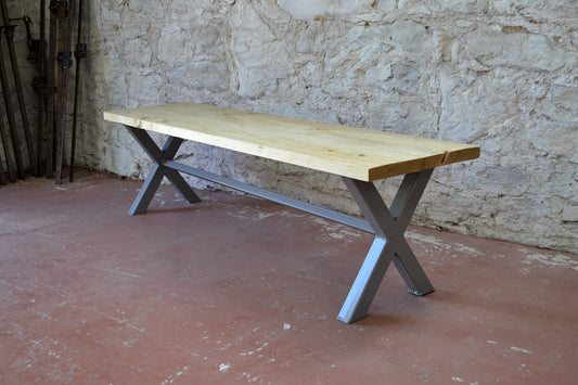 Industrial X Frame Bench