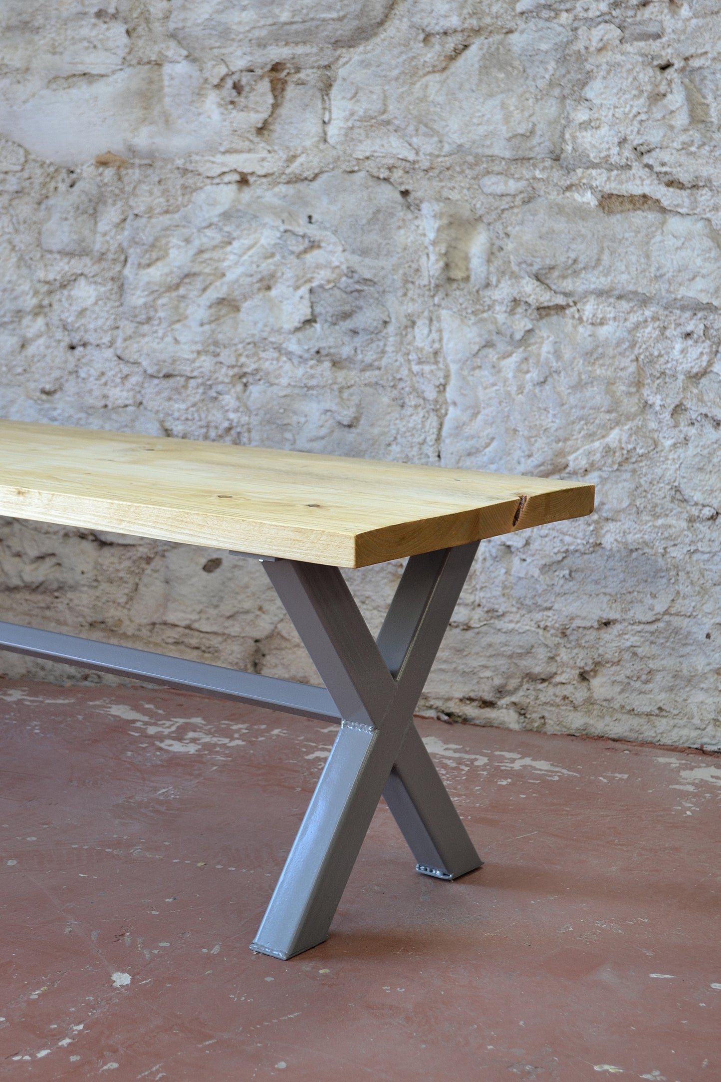 Industrial X Frame Bench