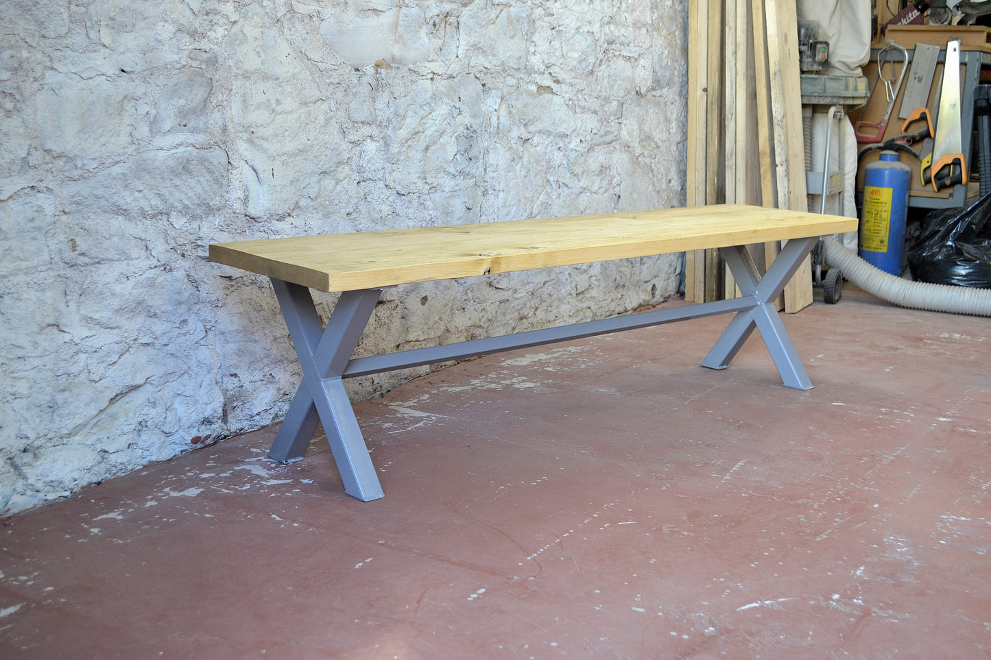 Industrial X Frame Bench