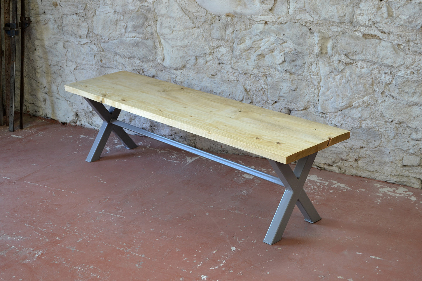 Industrial X Frame Bench