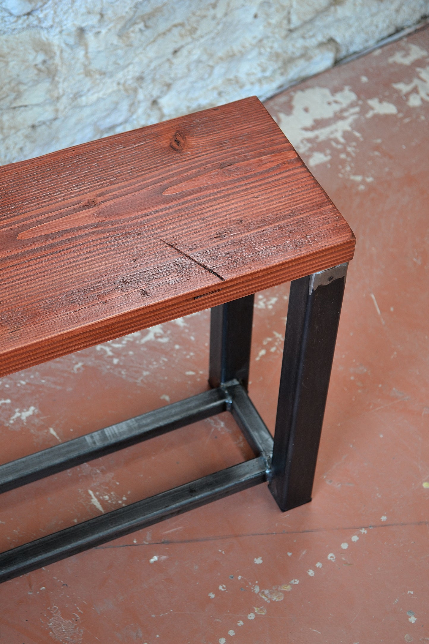 Industrial Bench with Shelf