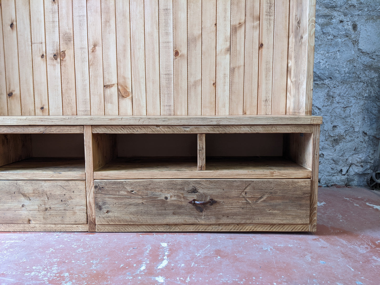 Reclaimed Wood Hallway Bench and Coat Rack