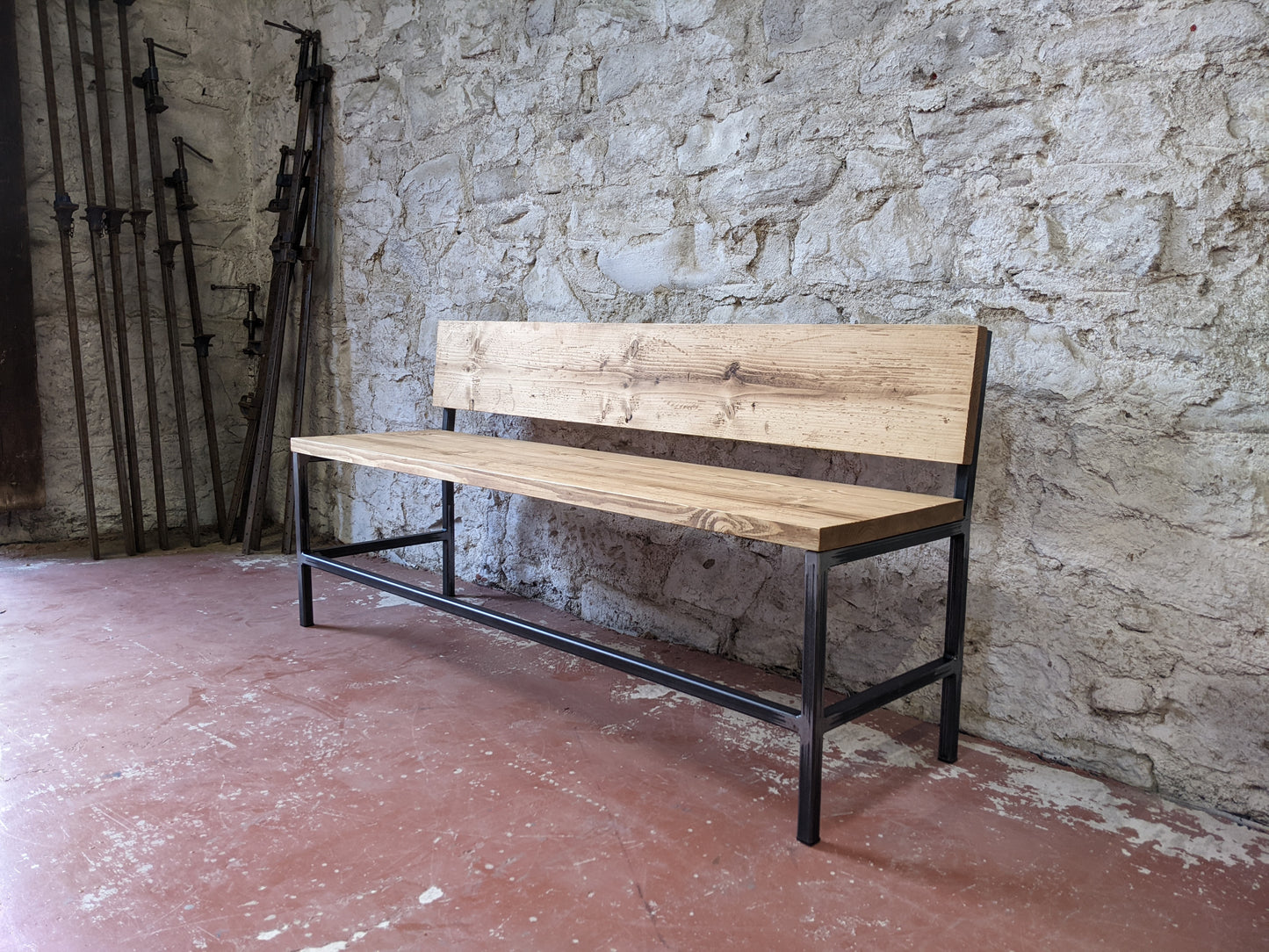 Industrial Bench with Back Rest