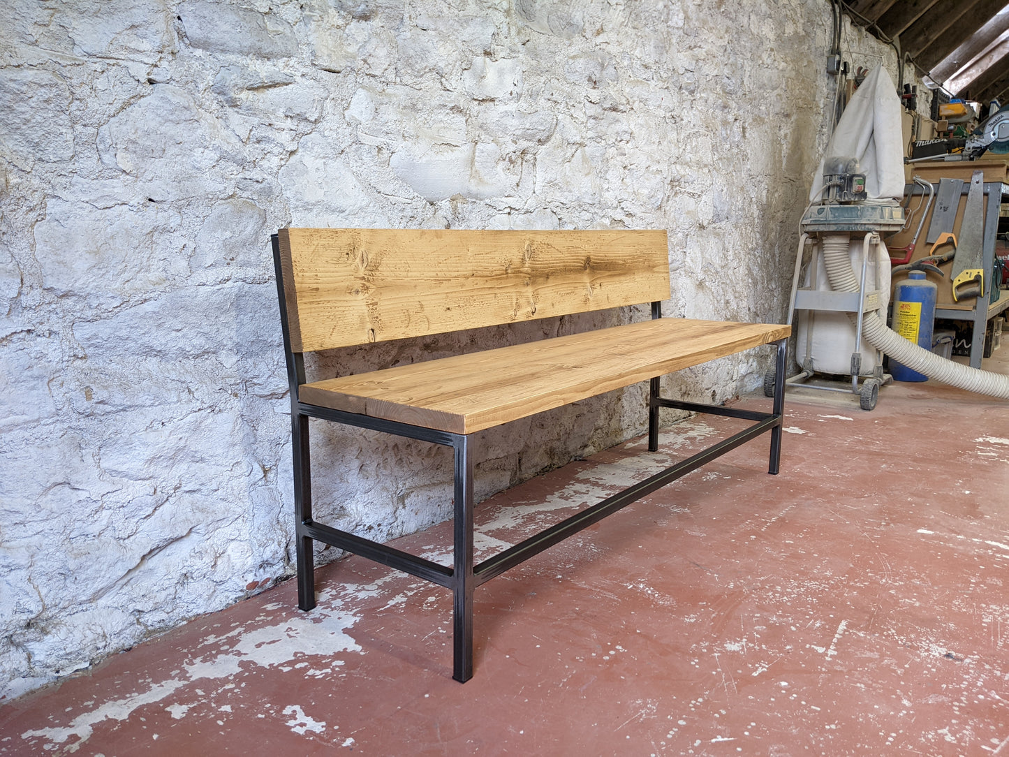 Industrial Bench with Back Rest