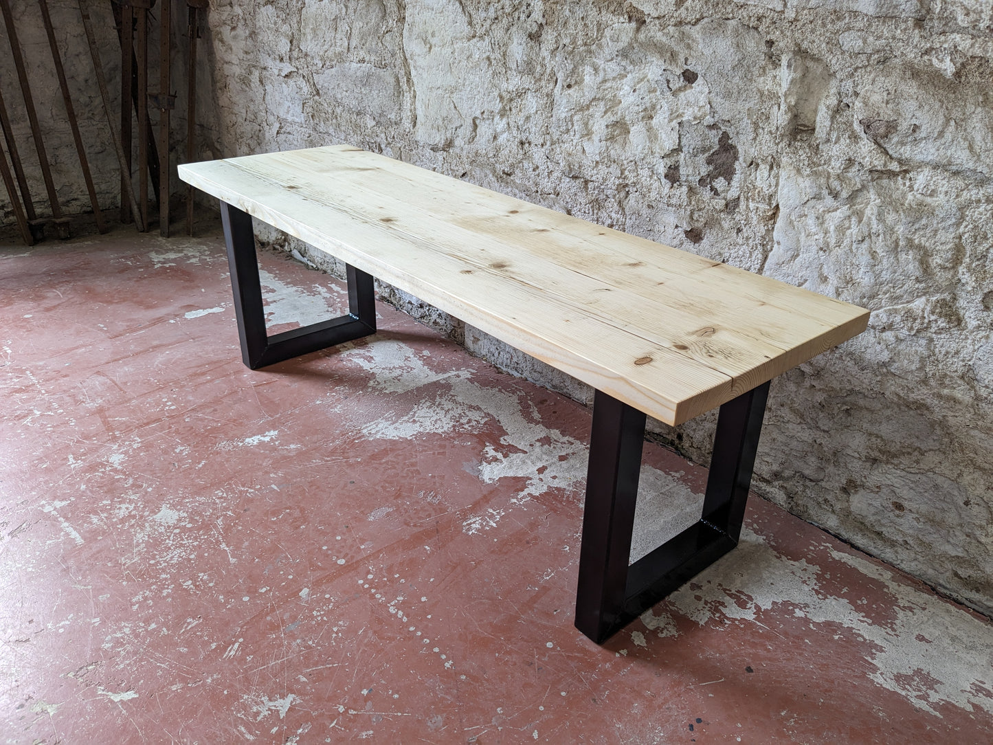 Industrial Bench with Square Legs