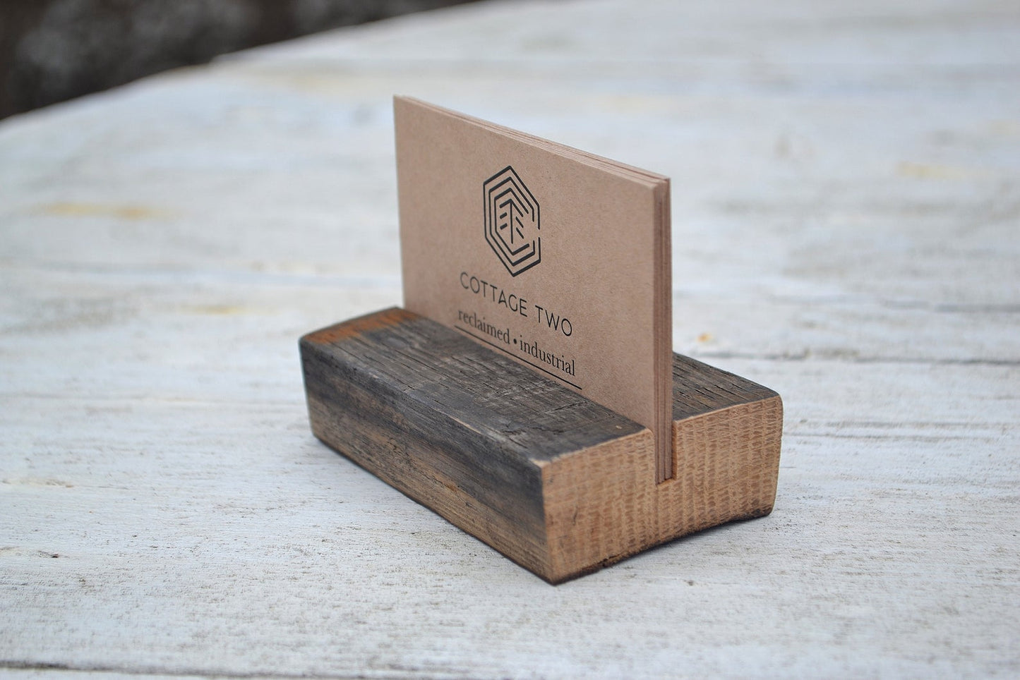 Whisky Barrel Stave Business Card Holder