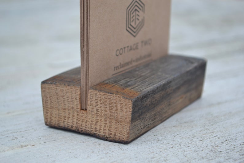 Whisky Barrel Stave Business Card Holder